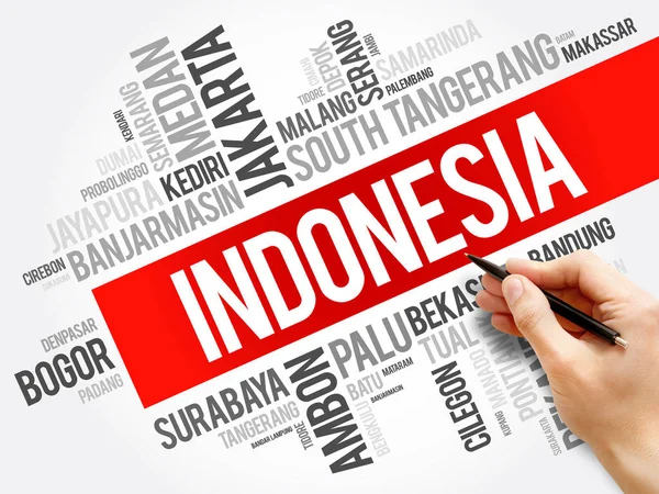 Lista di città e città in Indonesia — Foto Stock