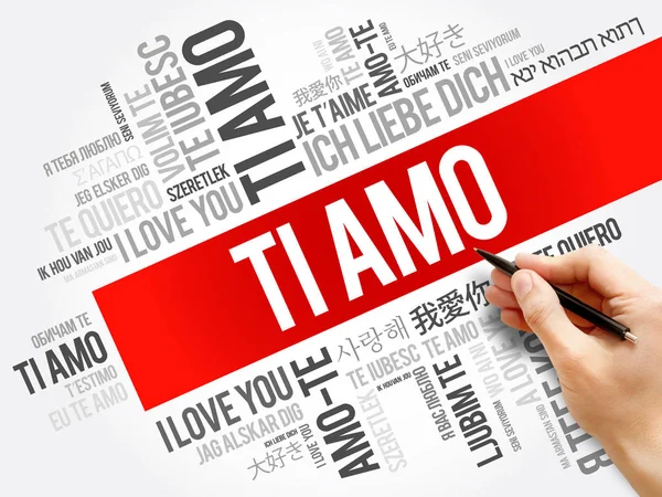 Ti amo (Eu te amo em italiano ) — Fotografia de Stock