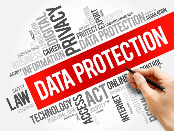 Data Protection word cloud collage — Stock Photo, Image