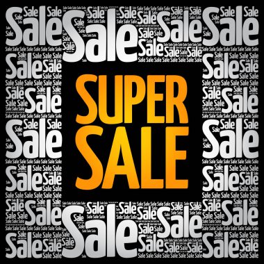 Süper Satılık kelime bulutu kolaj