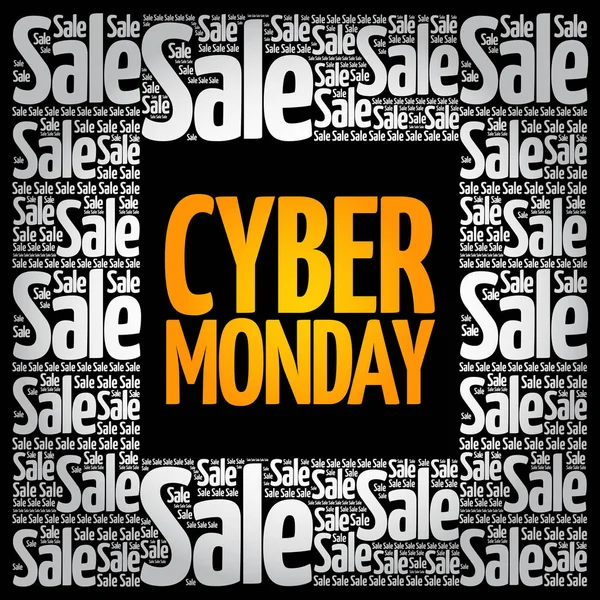 Cyber Monday word cloud collage — Stock Vector