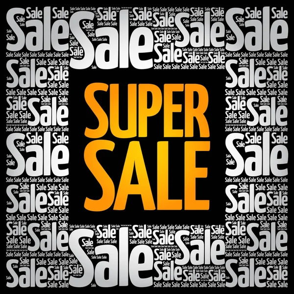 SUPER SALE word cloud collage — Stock Vector