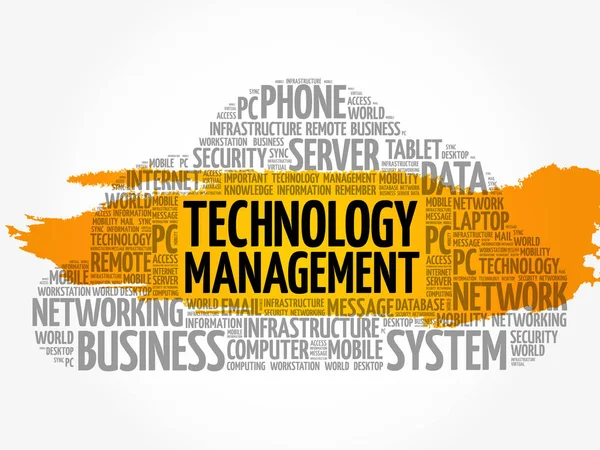 Technology Management word cloud — Stock Vector