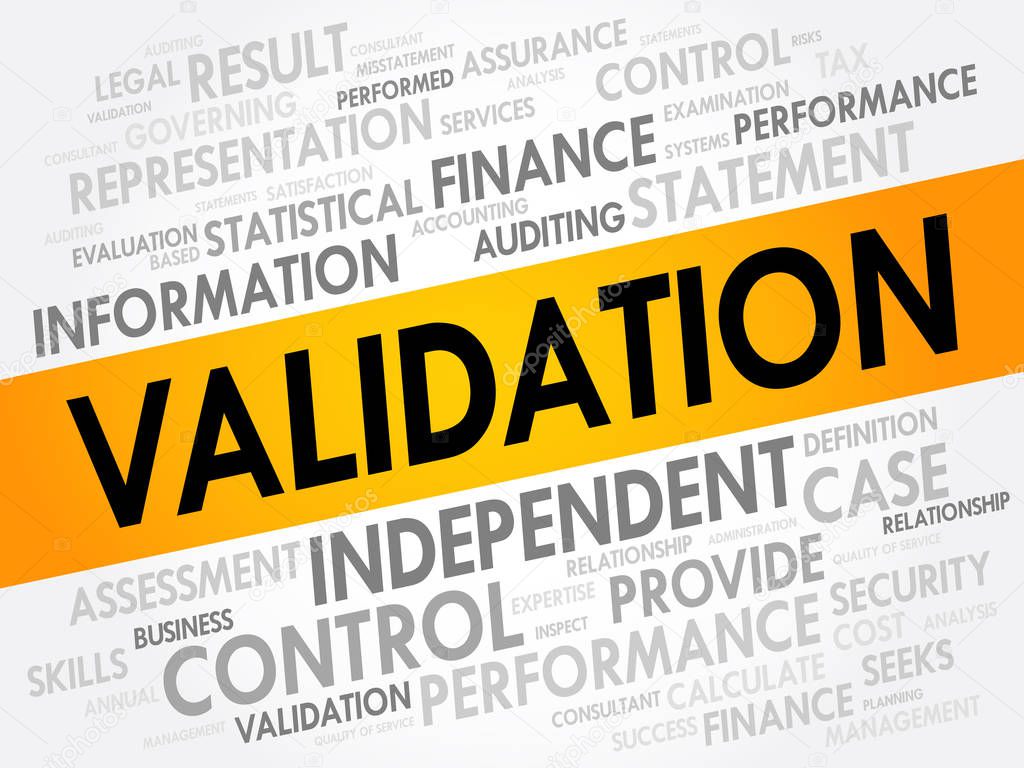 VALIDATION word cloud collage