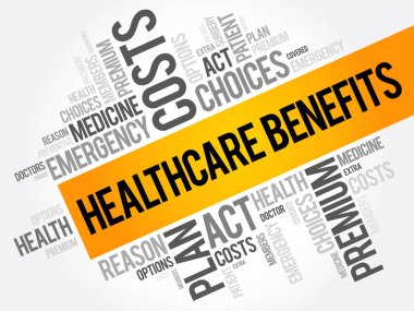 Sağlık faydaları kelime bulutu kolaj