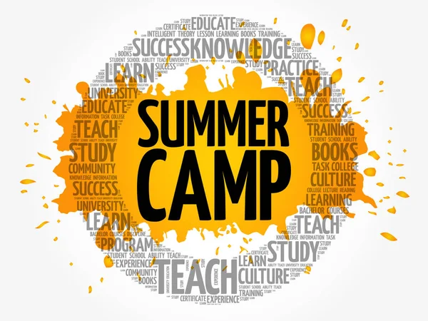 Summer Camp word cloud collage — Stock vektor