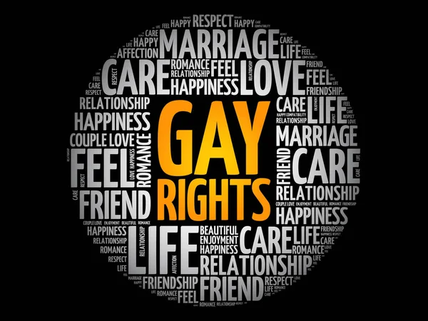 Облако слов круга прав геев — стоковый вектор