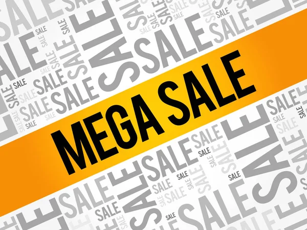 Mega Sale woorden wolk — Stockvector