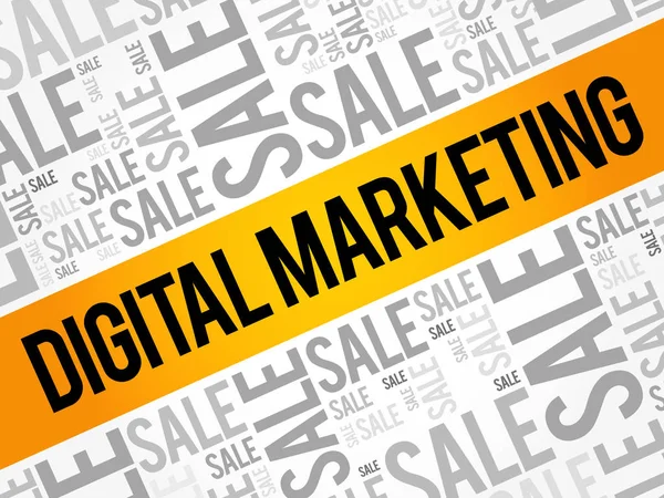 Marketing Digital palavras nuvem —  Vetores de Stock