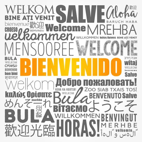 Bienvenido , Welcome in Spanish Stock Vector by ©dizanna 157969704