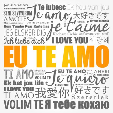 Eu Te Amo (I Love You in Portuguese) clipart