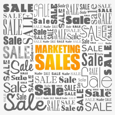Pazarlama satış bulut kolaj kelime