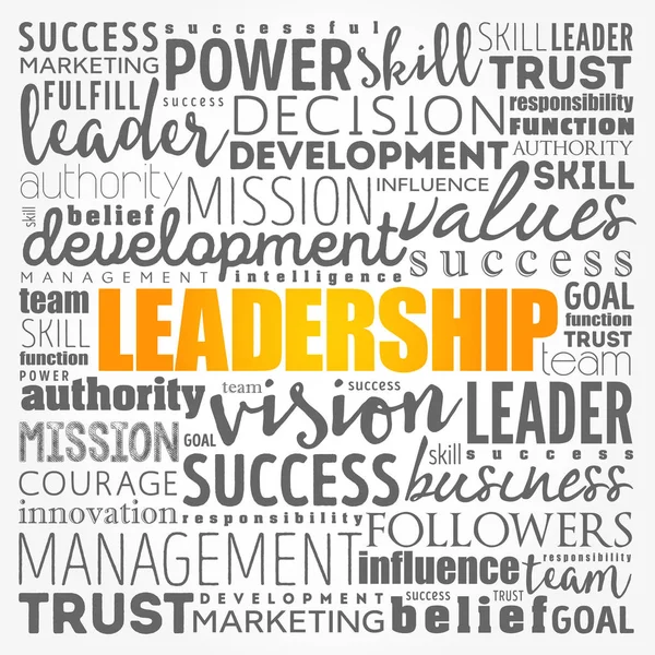 LEADERSHIP word cloud collage — Stock Vector