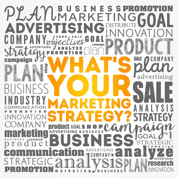 Qual è la tua strategia di marketing — Vettoriale Stock