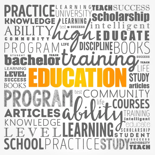 EDUCATION mot nuage collage — Image vectorielle