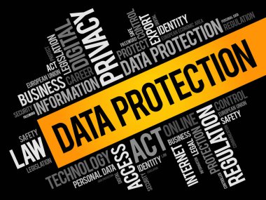 Veri koruma kelime bulutu kolaj