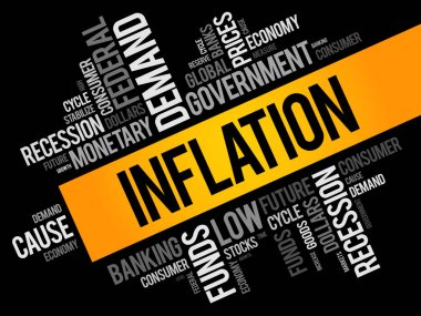 Inflation word cloud collage clipart