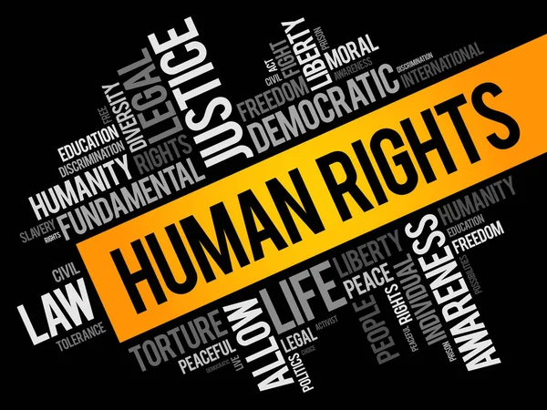 Human rights word cloud collage — Stock Vector