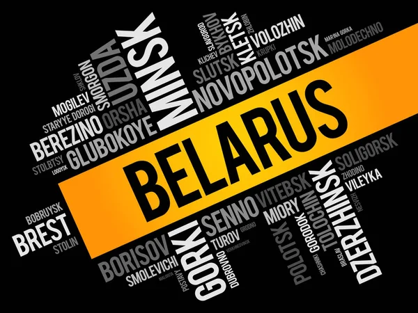 List of cities and towns in Belarus — Stock Vector