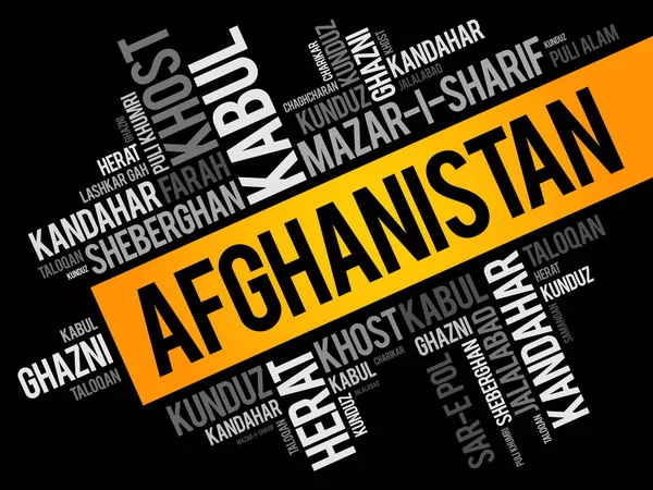 Liste des villes et villages d'Afghanistan — Image vectorielle