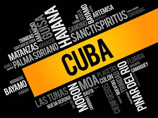 Liste des villes et villages de Cuba — Image vectorielle