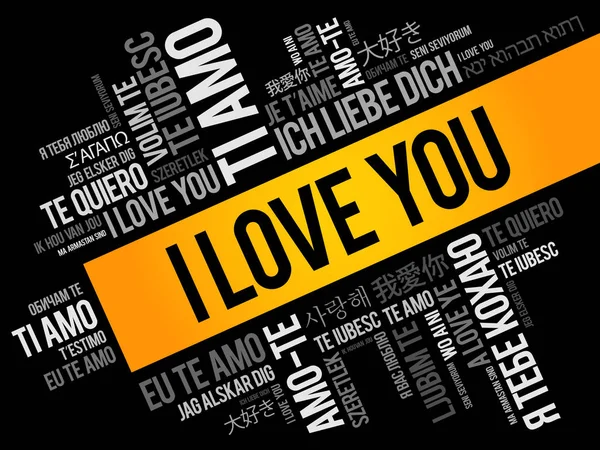 "Eu te amo "em todas as línguas do mundo —  Vetores de Stock