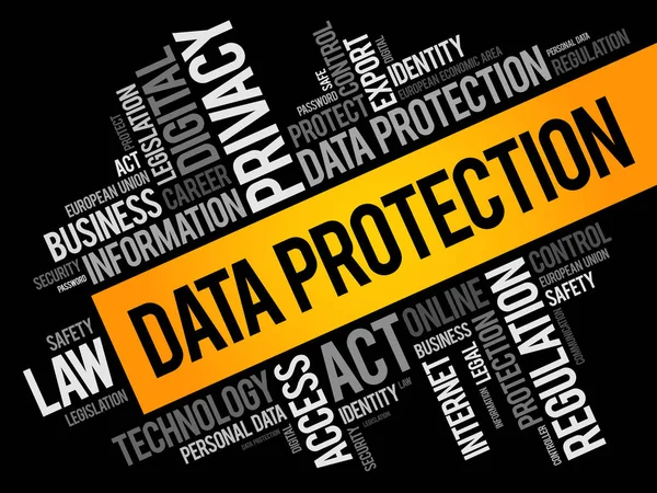 Veri koruma kelime bulutu kolaj