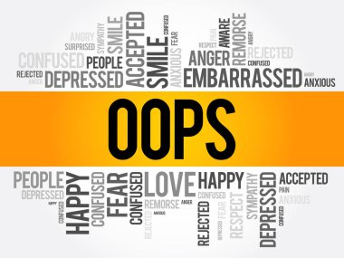 Oops kolaj kelime bulutu