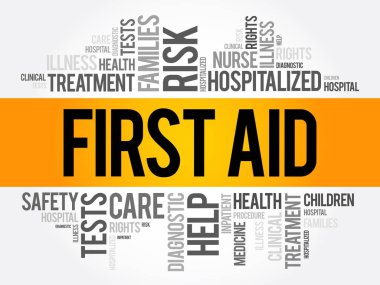 İlk yardım kelime bulutu kolaj
