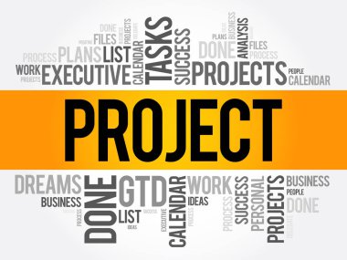 Proje kelime bulutu kolaj