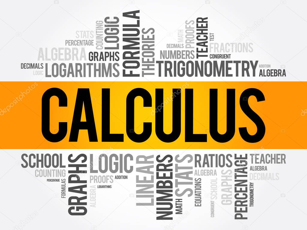 Calculus word cloud collage