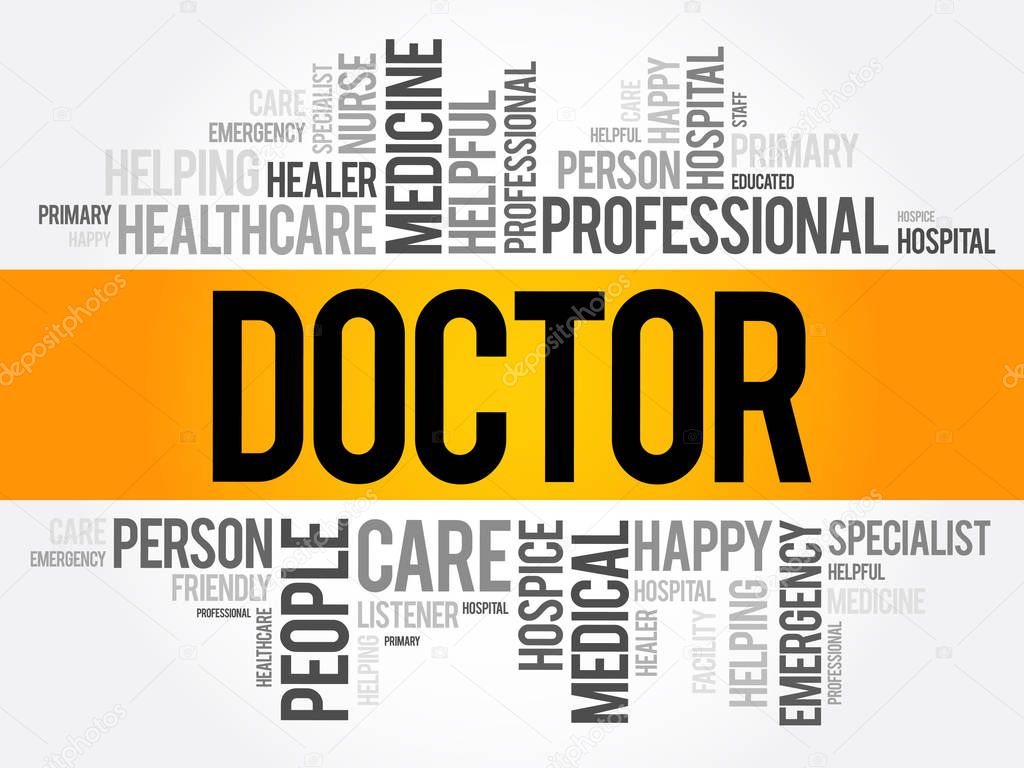 Doctor word cloud collage