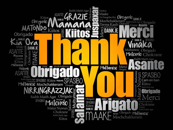 Teşekkürler Kelime Bulutu farklı dillerde