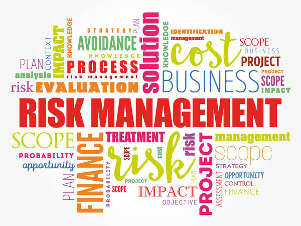 Risk Management word cloud collage
