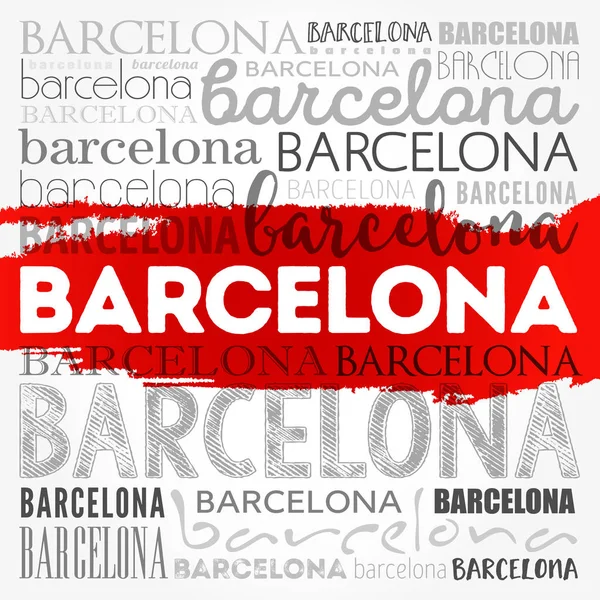 Barcelona fondo de pantalla palabra nube — Archivo Imágenes Vectoriales