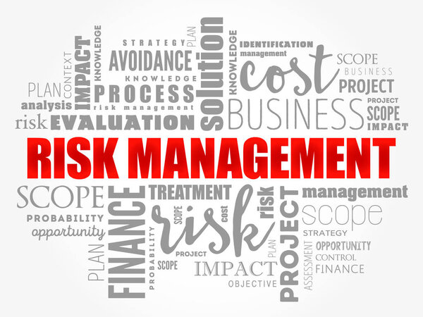 Risk Management word cloud collage