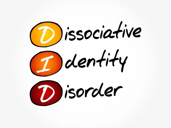 Did - Dissosiyatif Kimlik Bozukluğu kısaltması — Stok Vektör