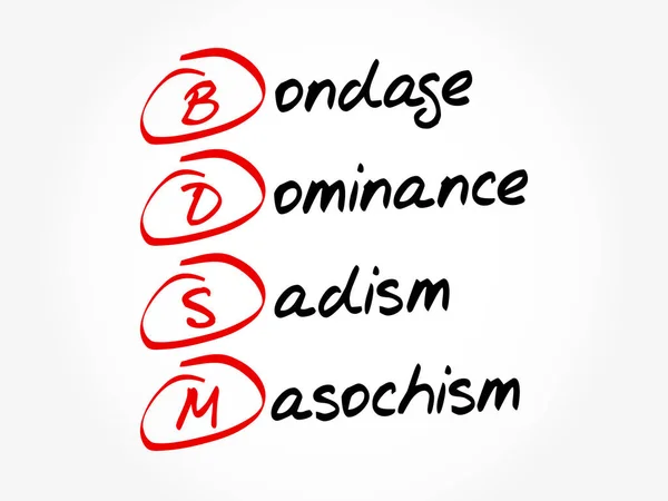 BDSM-förkortning koncept bakgrund — Stock vektor