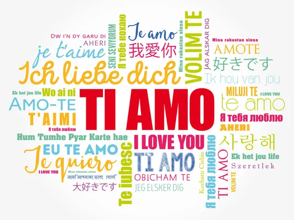 Ti amo (Te amo en italiano ) — Archivo Imágenes Vectoriales