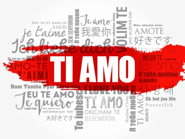 Ti amo (Eu te amo em italiano ) —  Vetores de Stock