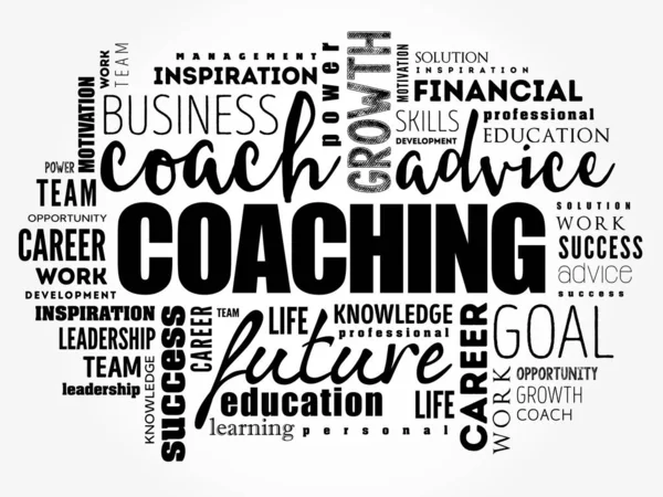 COACHING word cloud collage — Stock Vector