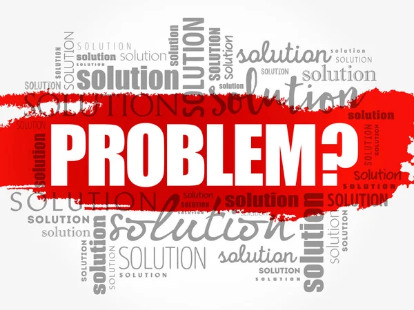 Problem and solution word cloud — Stock Vector