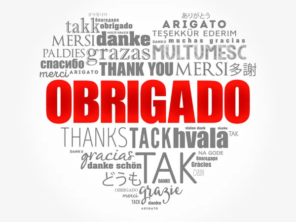 Obrigado (Thank You in Portuguese) — Stock Vector