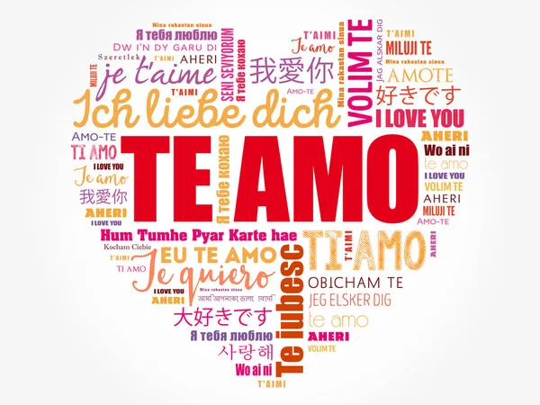 Te amo (jag älskar dig på spanska) — Stock vektor