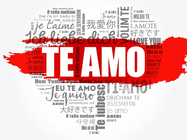 Te amo (I Love You στα Ισπανικά) — Διανυσματικό Αρχείο