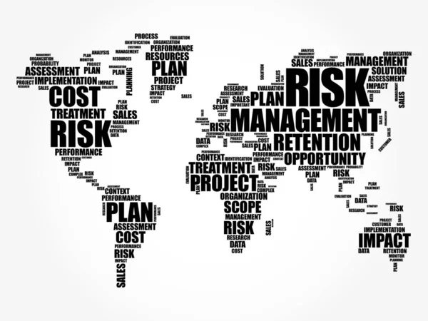 Risk management word cloud — Stock vektor