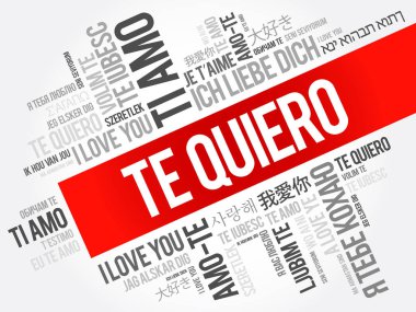 Te Quiero (ı love you Ispanyolca) Kelime bulutu