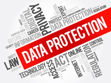 Veri koruma kelime bulutu kolaj