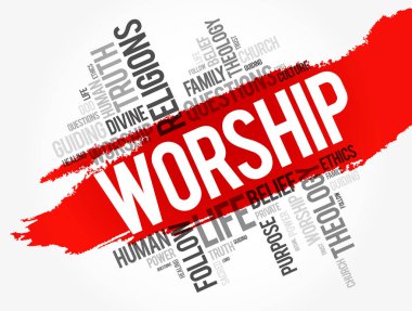 İbadet kelime bulutu kolaj