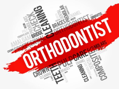 Ortodontist kelime bulutu kolaj